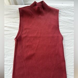 Knitted turtle neck tank